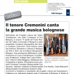 Cristiano Cremonini Tenore Cantante Lirico Opera Singer Tenor Bologna Rivista CNA Bologna
