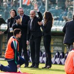 Cristiano Cremonini con Denis Dallan durante la partita Italia vs Australia di Rugby allo stadio Franchi di Firenze