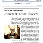 Gazzetta di Mantova "Tenore all'Opera" recensione per MuVi Viadana