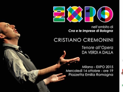 Cristiano Cremonini tenore all'EXPO Milano 2015 presso la Piazzetta della Regione Emilia Romagna Ottobre 2015
