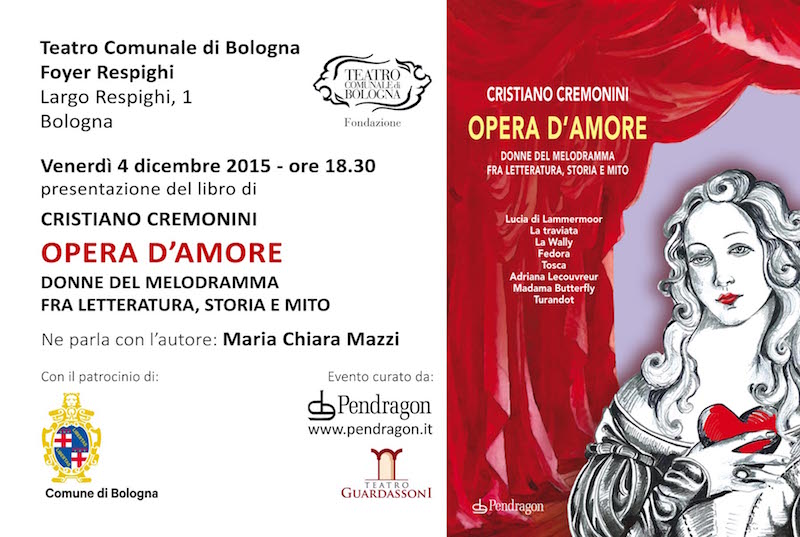 Teatro Comunale: Cremonini presenta il libro "Opera d'amore"