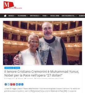 Cristiano Cremonini Tenore Opera 27 Dollari Muhammad Yunus
