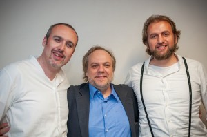 Cristiano Cremonini con il consulente artistico Umberto Fanni e Ziyan Atfeh