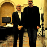 Cristiano con il musicologo bolognese Piero Mioli