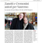 Cristiano Cremonini e Fio Zanotti intervistati dal Corriere della Sera per Sanremo 2015