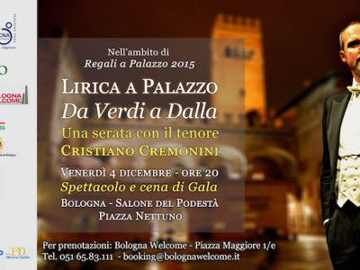 Cristiano Cremonini Tenore ospite di Regali a Palazzo Re Enzo 2015 con CNA